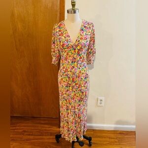 Floral V-Neck Mini Dress